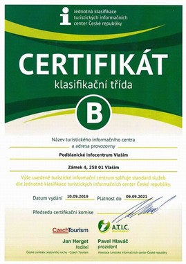 Certifikt klasifikan tda B 2019